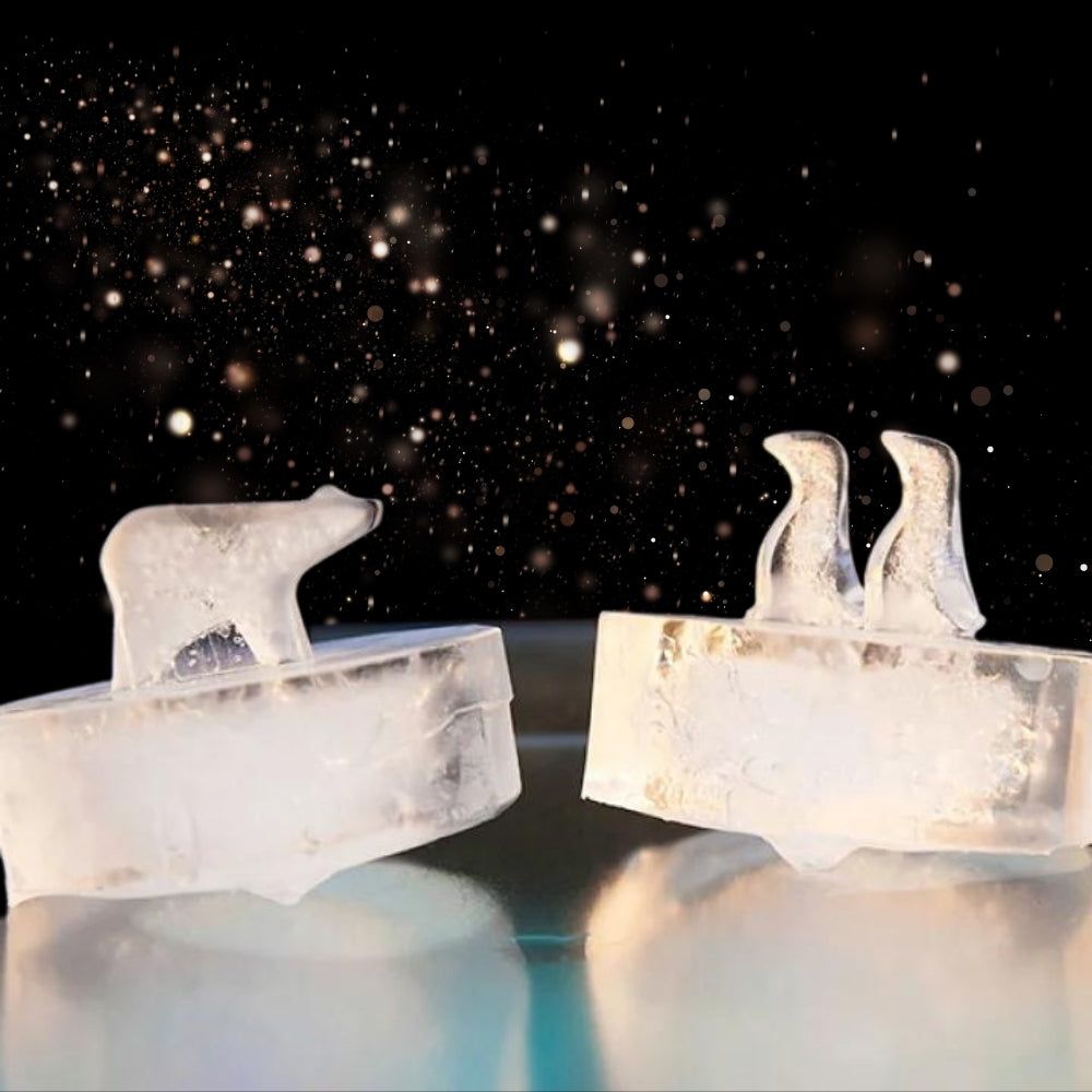 Polar Bear and Penguin Shape Silicone Ice Mold (Set of 2)