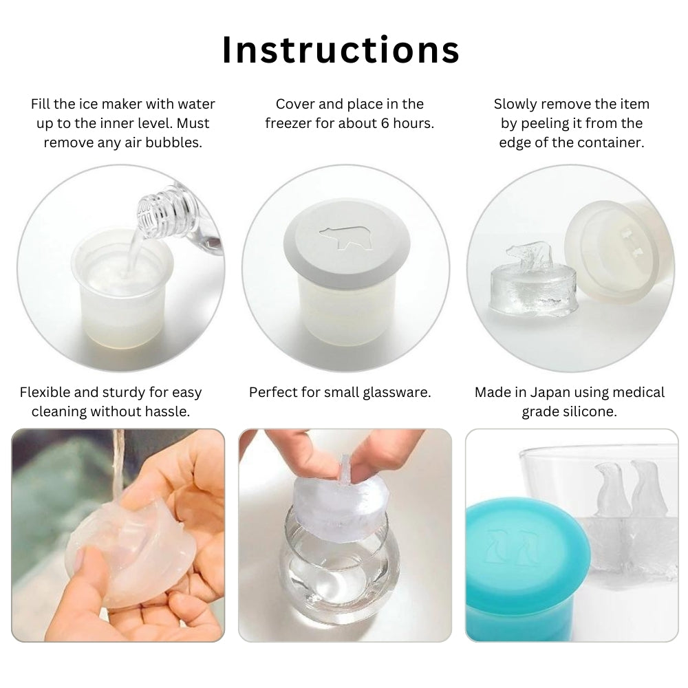 Polar Bear and Penguin Shape Silicone Ice Mold (Set of 2)