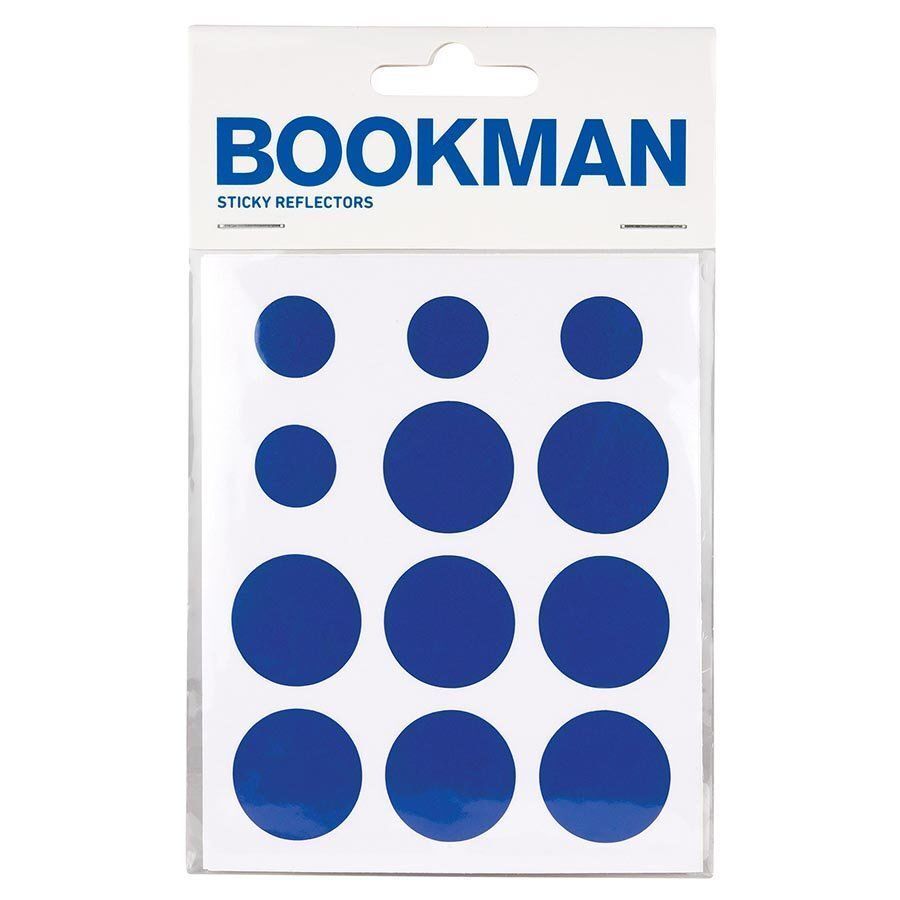 Bookman Blue Sticky Bicycle Frame Reflectors