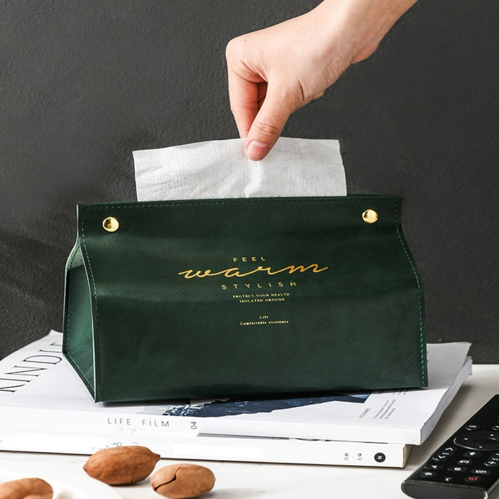 Nordic-Inspired PU Leather Soft Tissue/Napkin Holder
