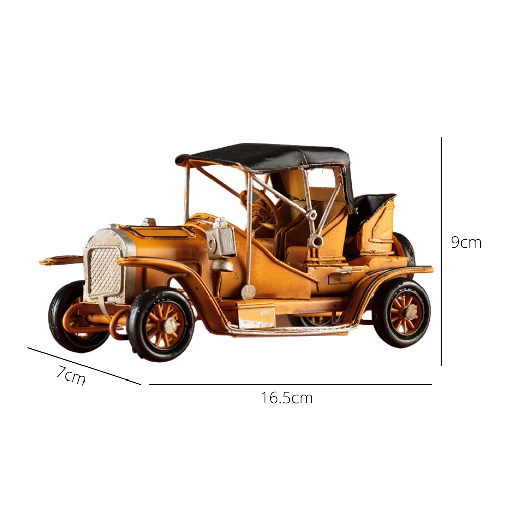 Antique Metal Yellow Classic Steam Car