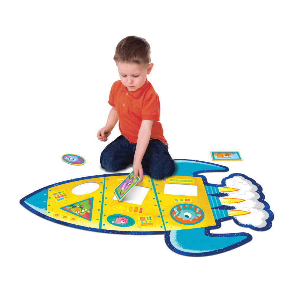 Peaceable Kingdom Shiny Rocket Floor Puzzle 39 Piece