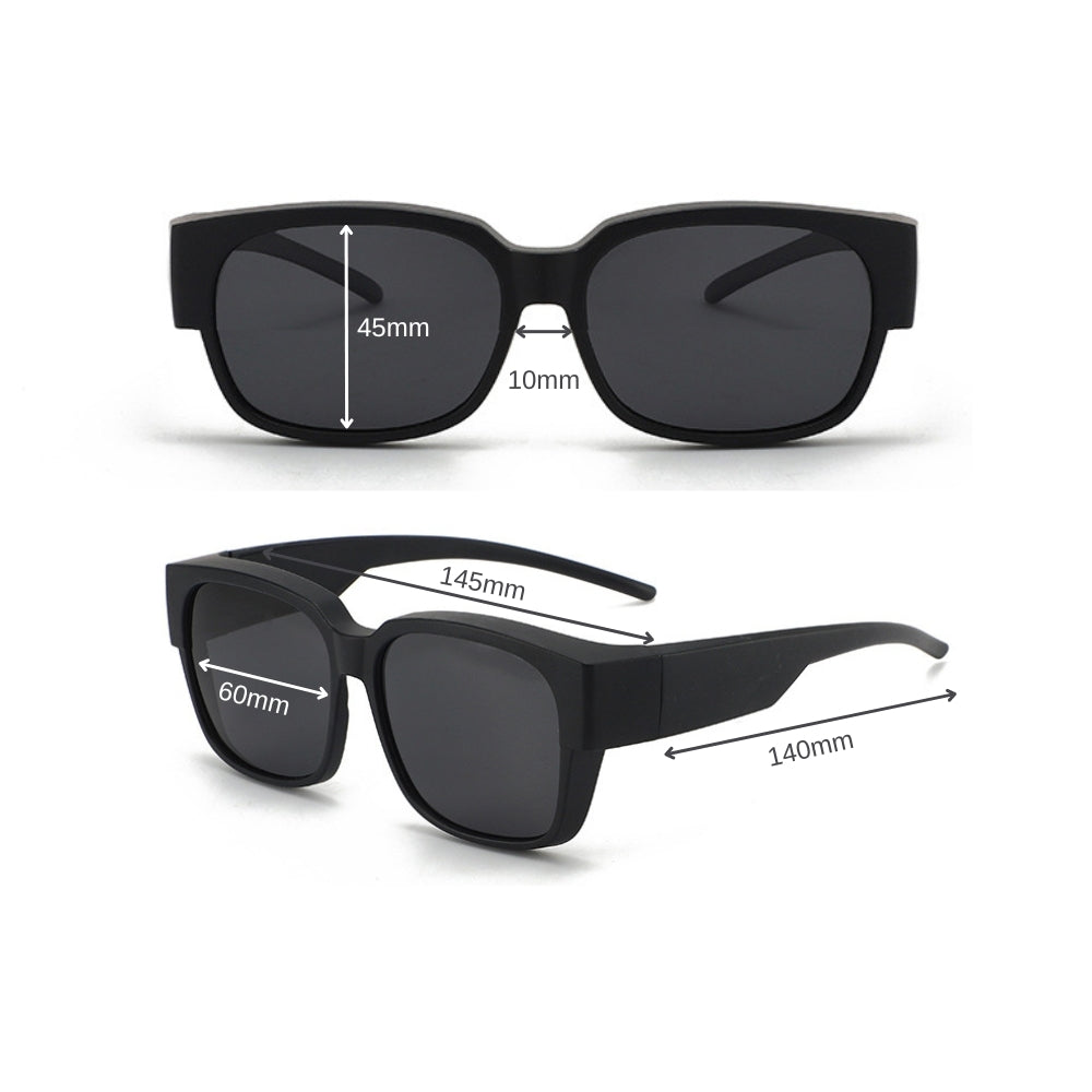 Polarised UV400 Fit Over Sunglasses - Matte Black