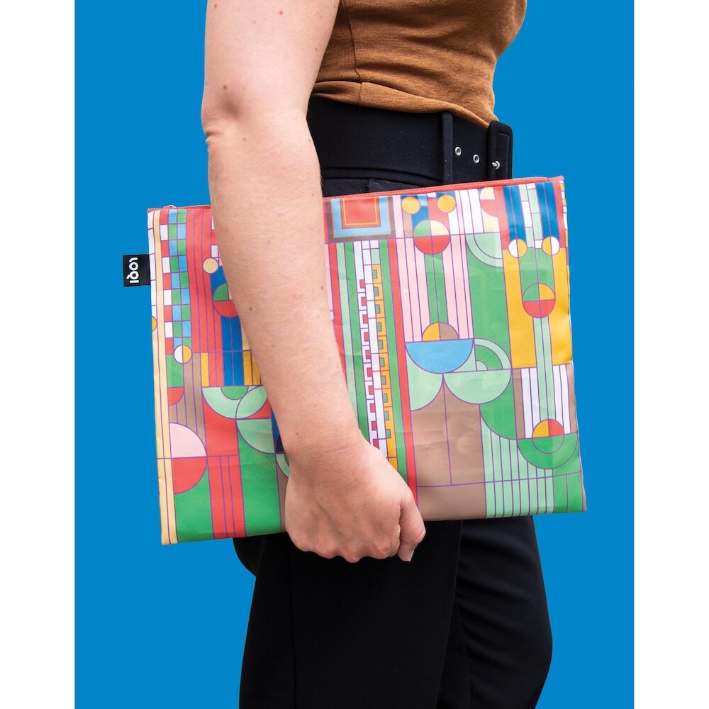 LOQI Frank Lloyd Wright Recycled Zip Pockets 3pcs Set