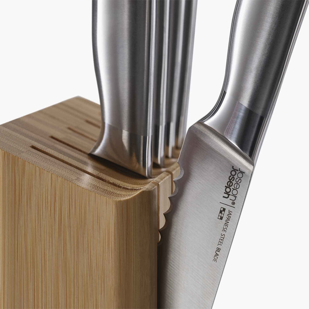 Joseph Joseph Steel Knives Set with Bamboo Block
