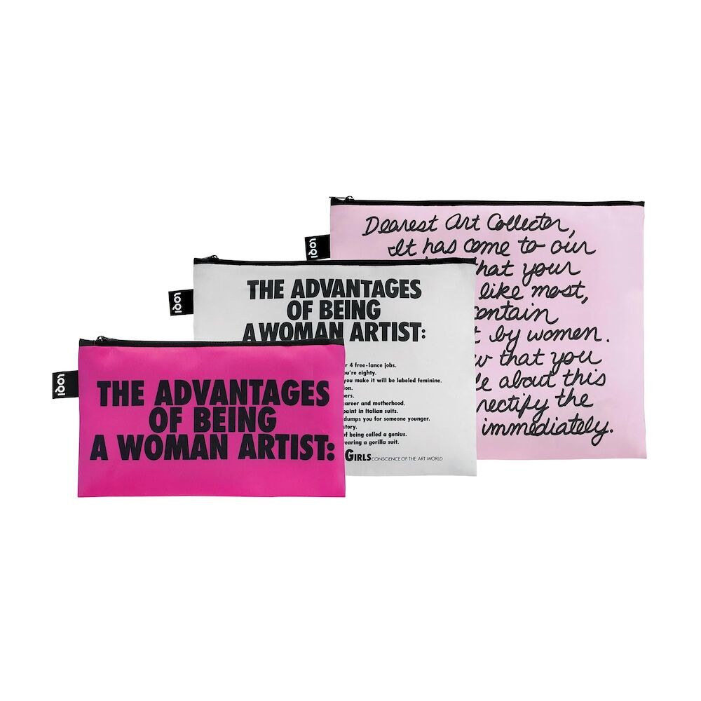 LOQI Guerrilla Girls Recycled Zip Pockets 3pcs Set