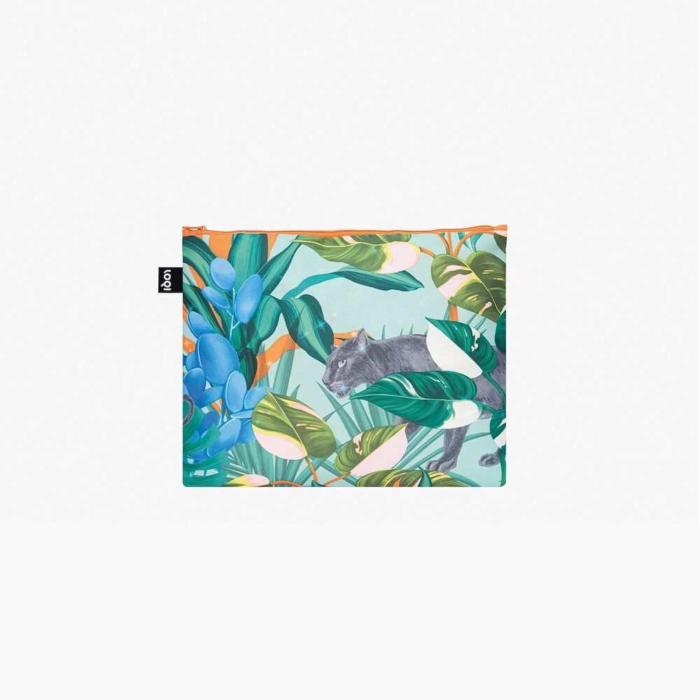 LOQI Pomme Chan Thai Floral & Wild Forest Recycled Zip Pockets 3pcs Set