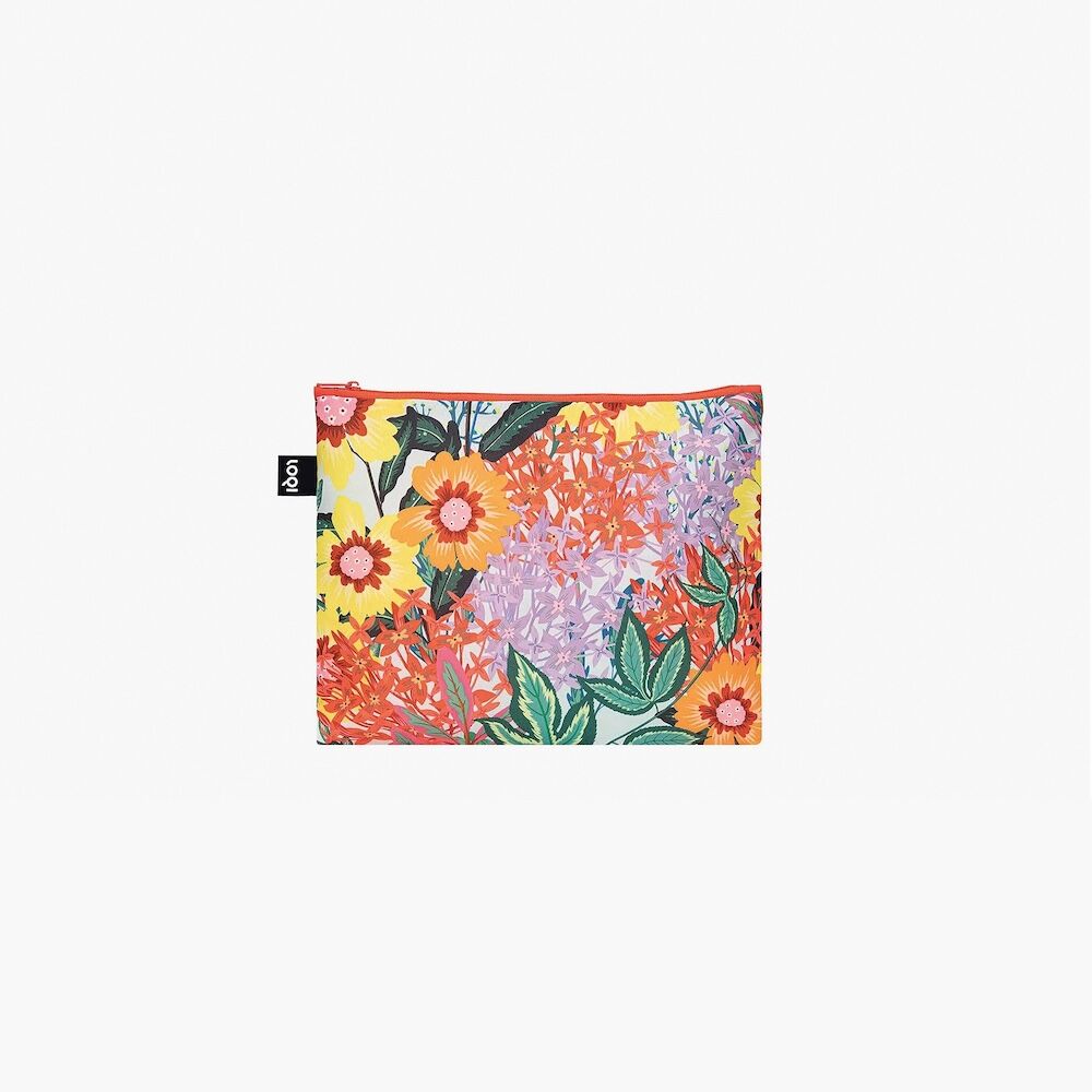 LOQI Pomme Chan Thai Floral & Wild Forest Recycled Zip Pockets 3pcs Set