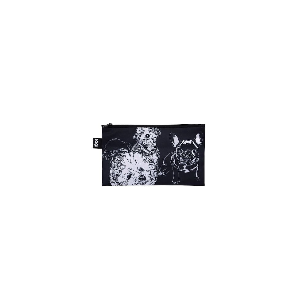 LOQI Red Poppy Bee Dogs Recycled Zip Pockets 3pcs Set