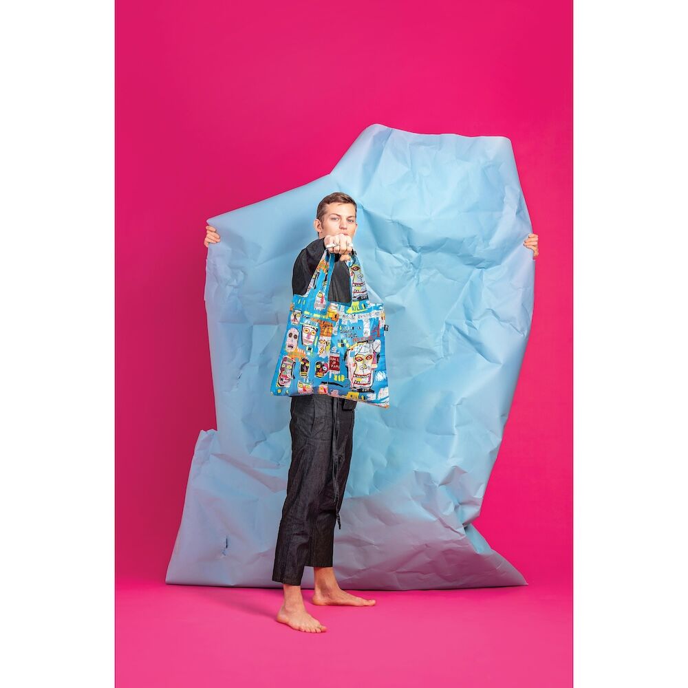 LOQI Jean Michel Basquiat Skull Recycled Shopper Bag