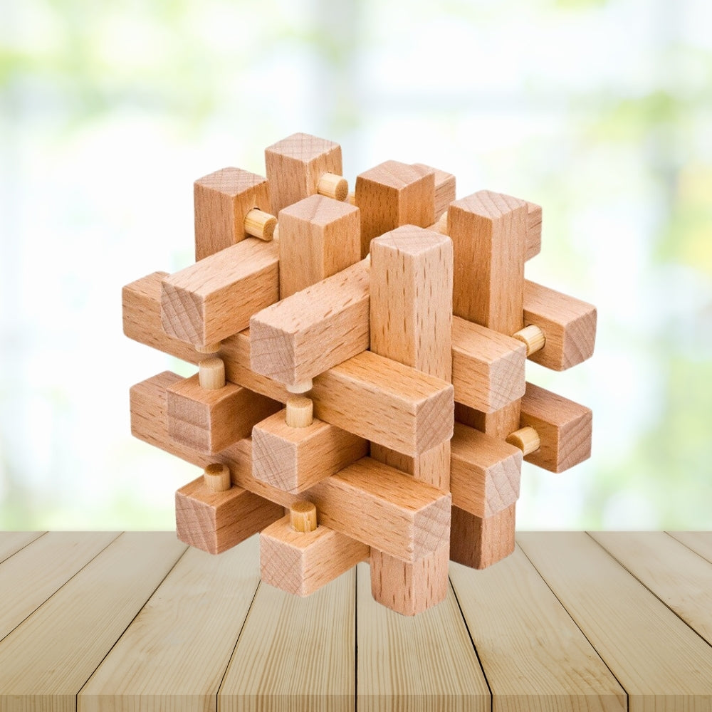 Brain Teaser Wooden Puzzles (Set of 3)