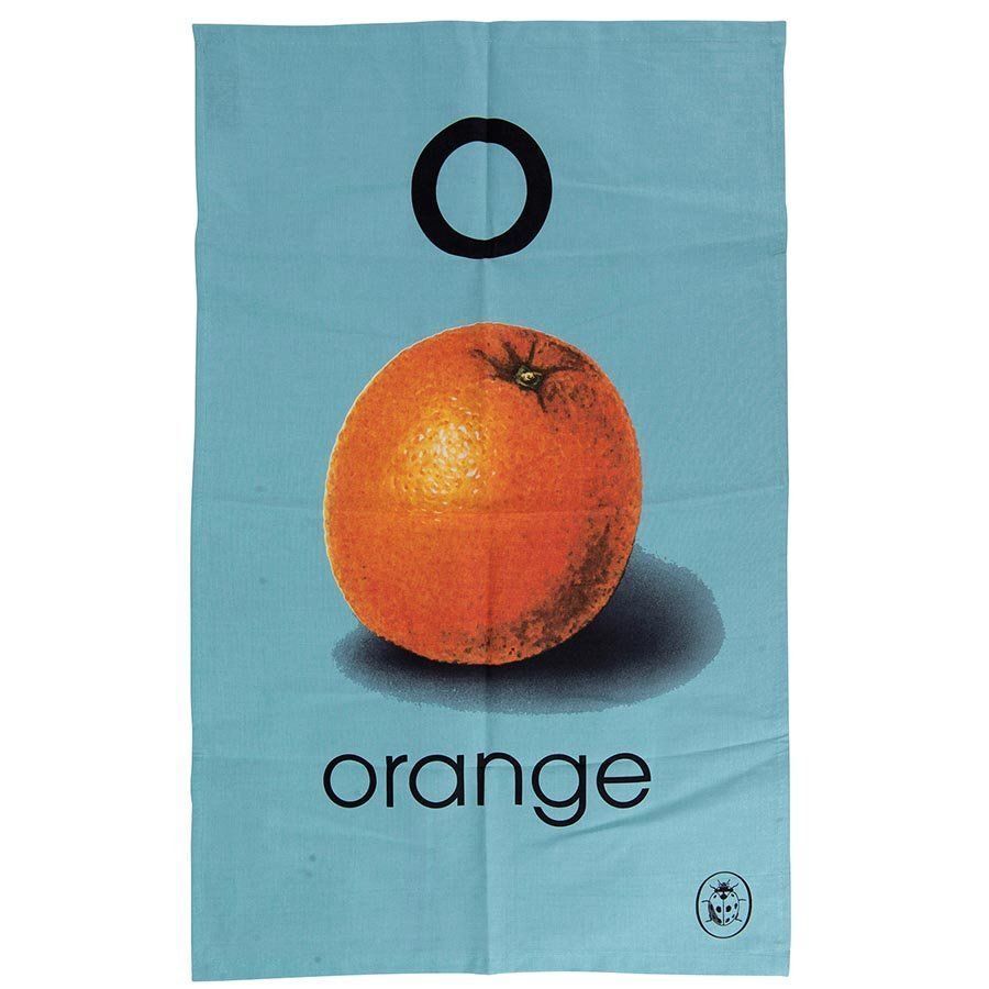Ladybird Vintage Alphabet ABC Tea Towel AEIOYU