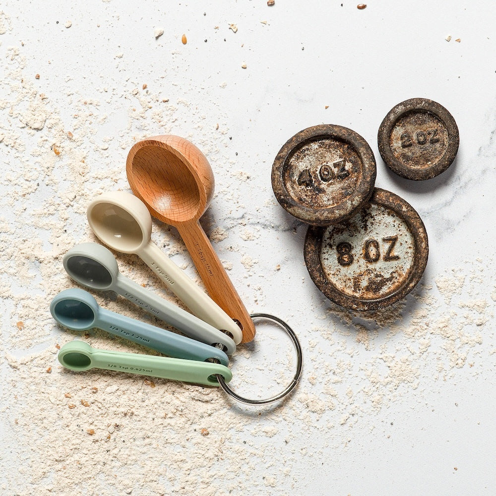 Zeal Cosy Silicone/Wood Measuring Spoons Set of 5