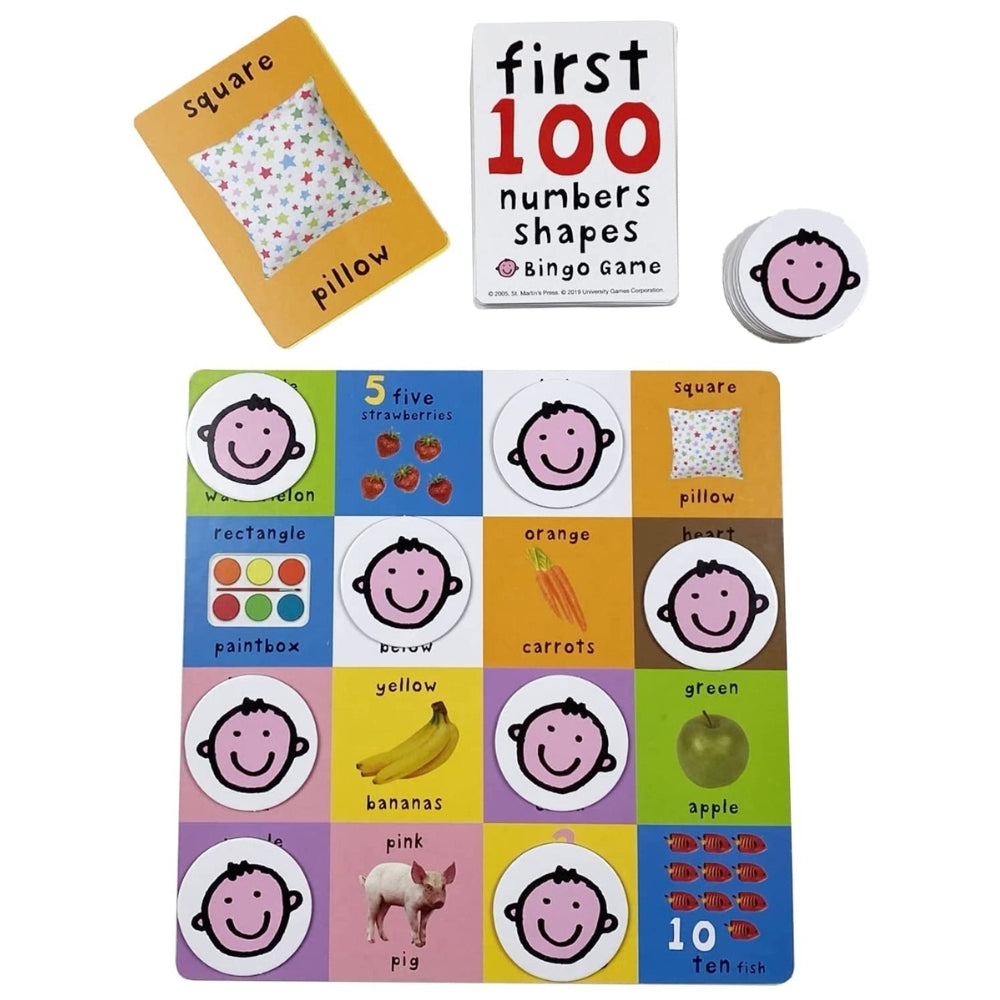 First 100 Numbers Shapes Bingo Game