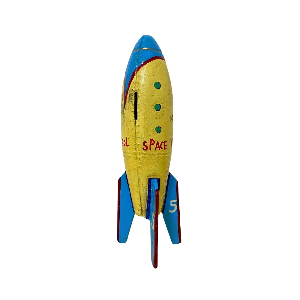 Cast Iron Rocket No. 5 Money Bank