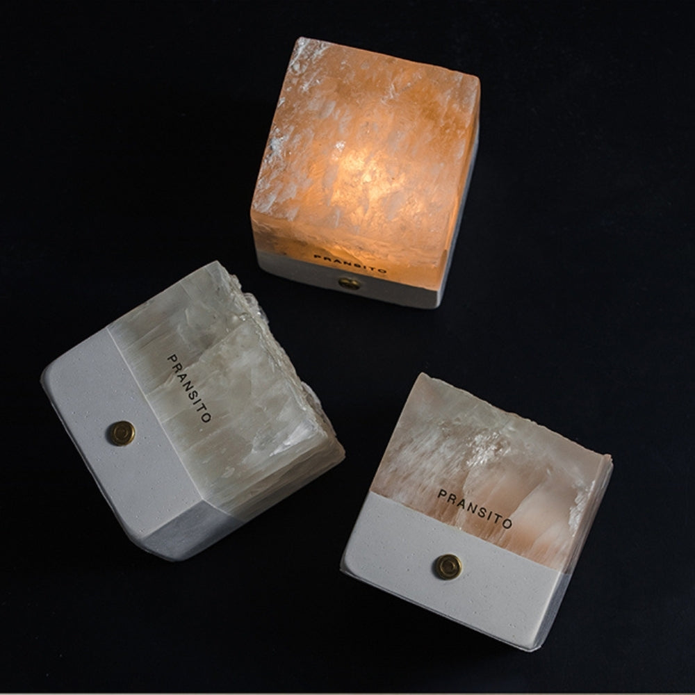 Pransito Selenite Aroma Diffuser Night Light