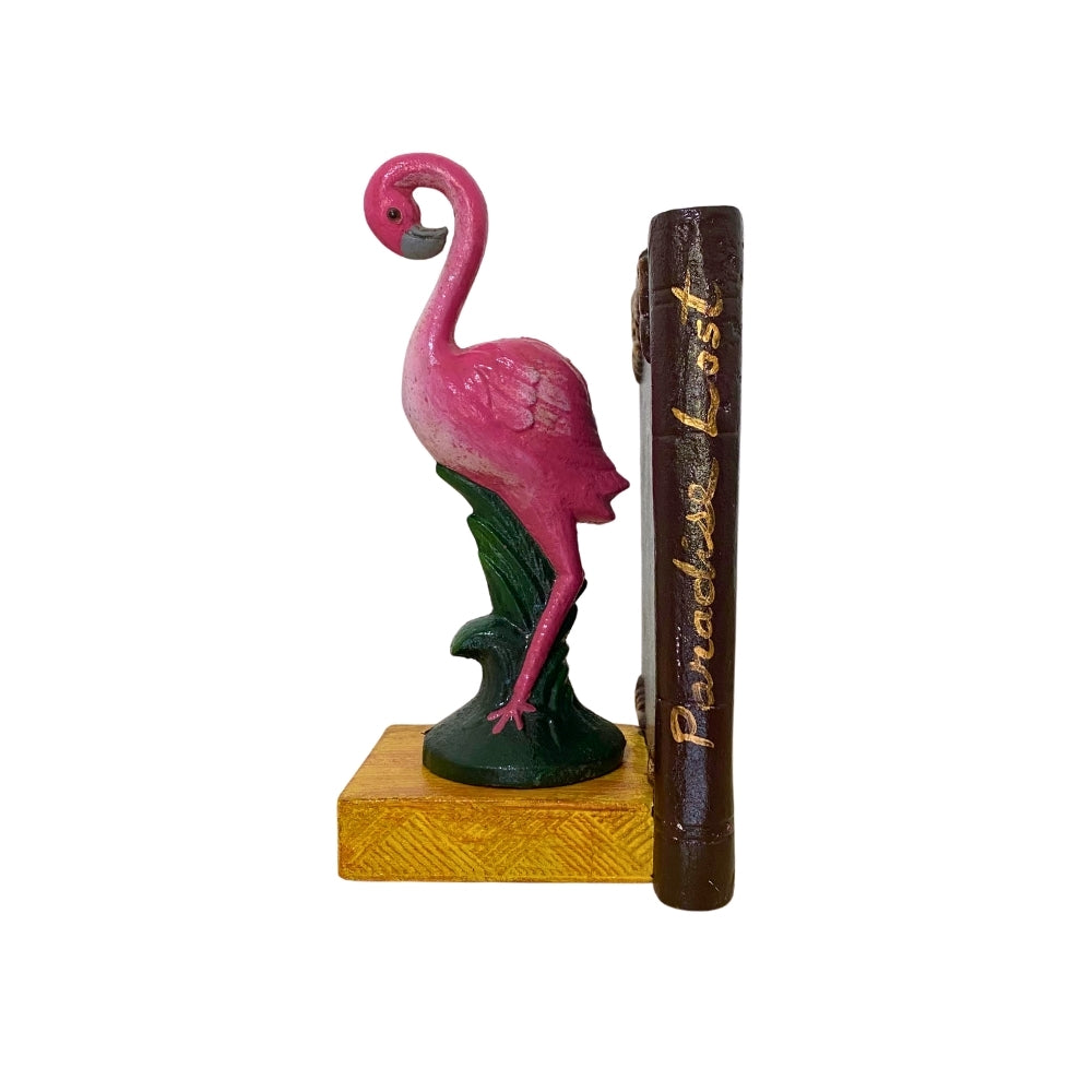 Cast Iron Paradise Flamingo Bookends