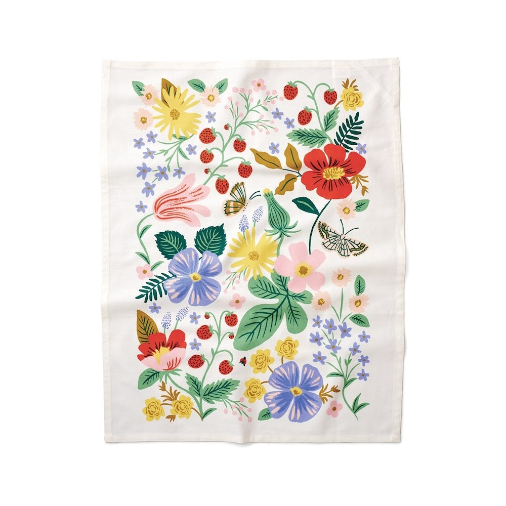 Rifle Paper Co Tea Towel Strawberry Fields