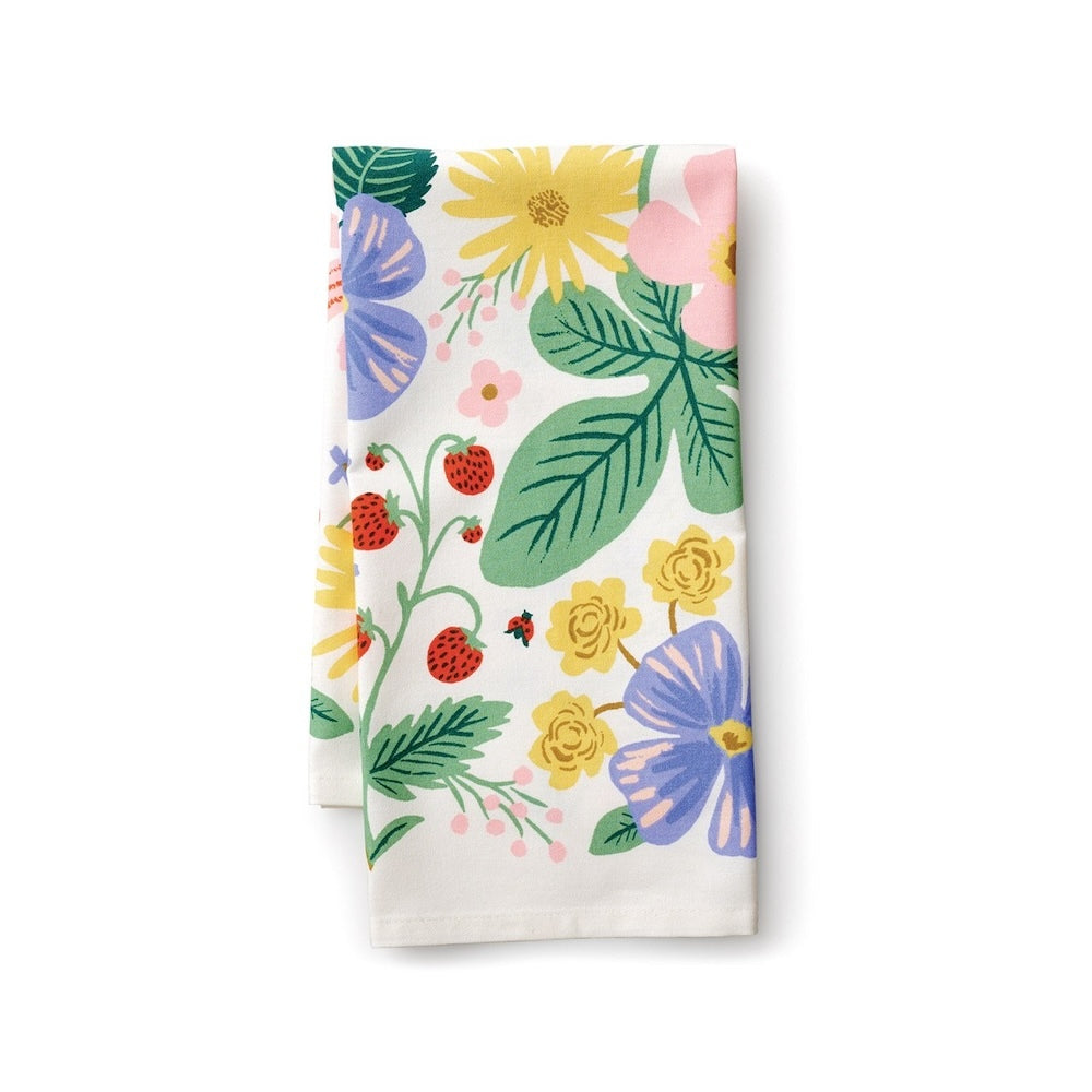 Rifle Paper Co Tea Towel Strawberry Fields