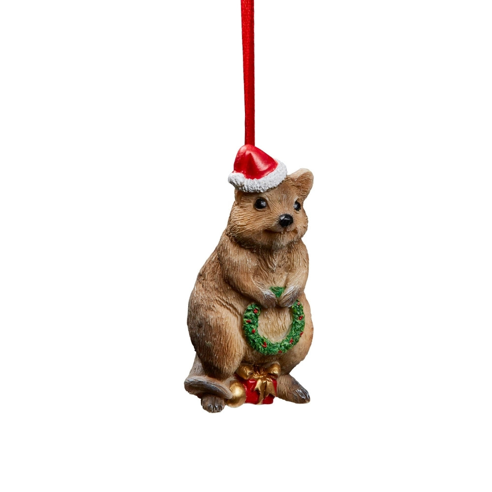 Australiana Quokka Christmas Hanging Figure 7.5cm (Set of 2)