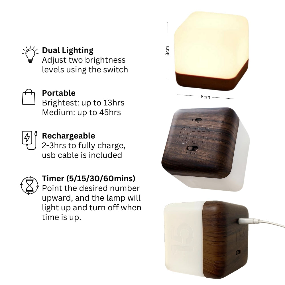Gravity Flip Timing Rechargeable Night Light