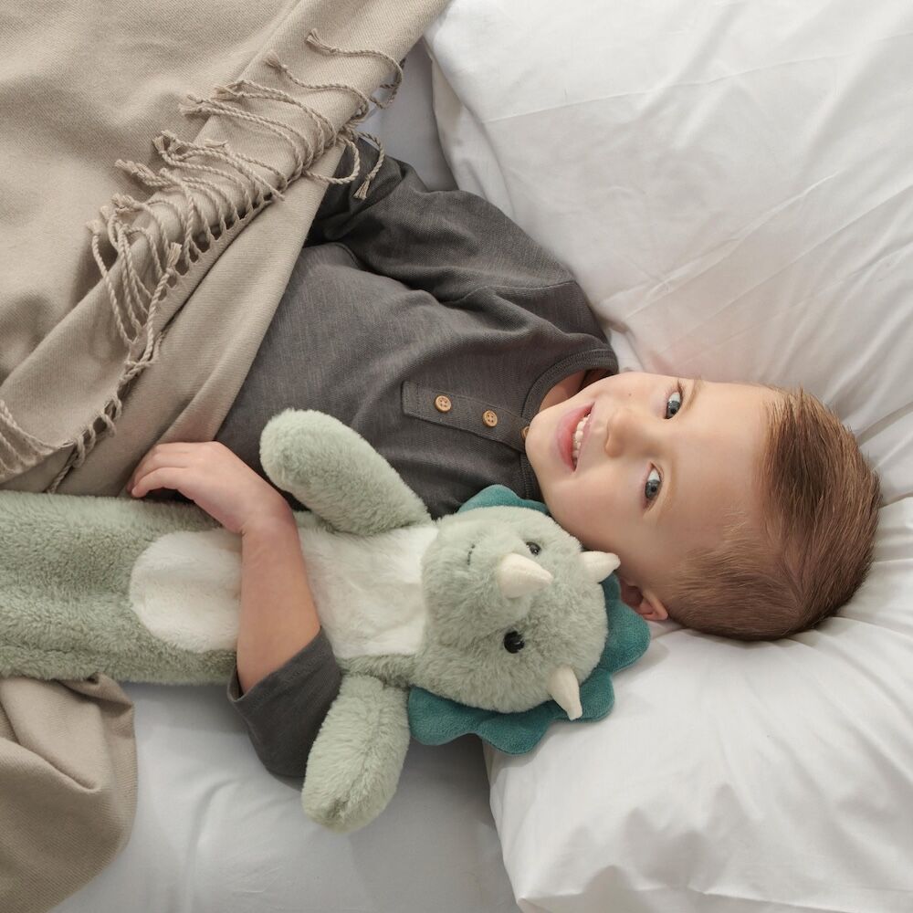 Aroma Home Kids Animal Long Hot Water Bottle - Dino Green