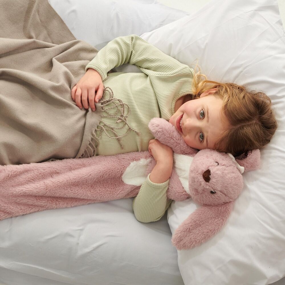 Aroma Home Kids Animal Long Hot Water Bottle - Bunny Pink