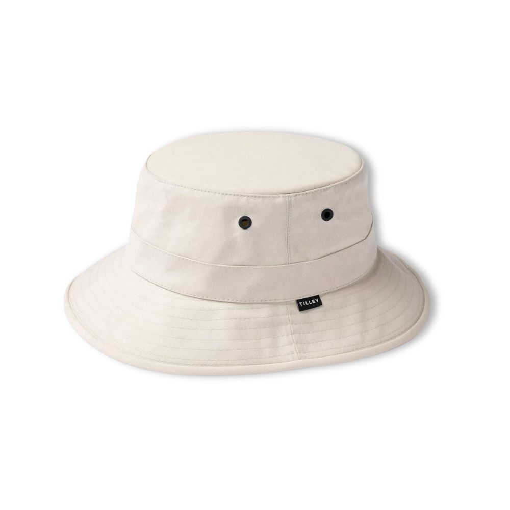 Tilley Waxed Cotton Bucket Hat - L - Natural