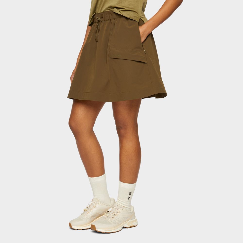 Tilley Womens Trek Skirt - S - Olive