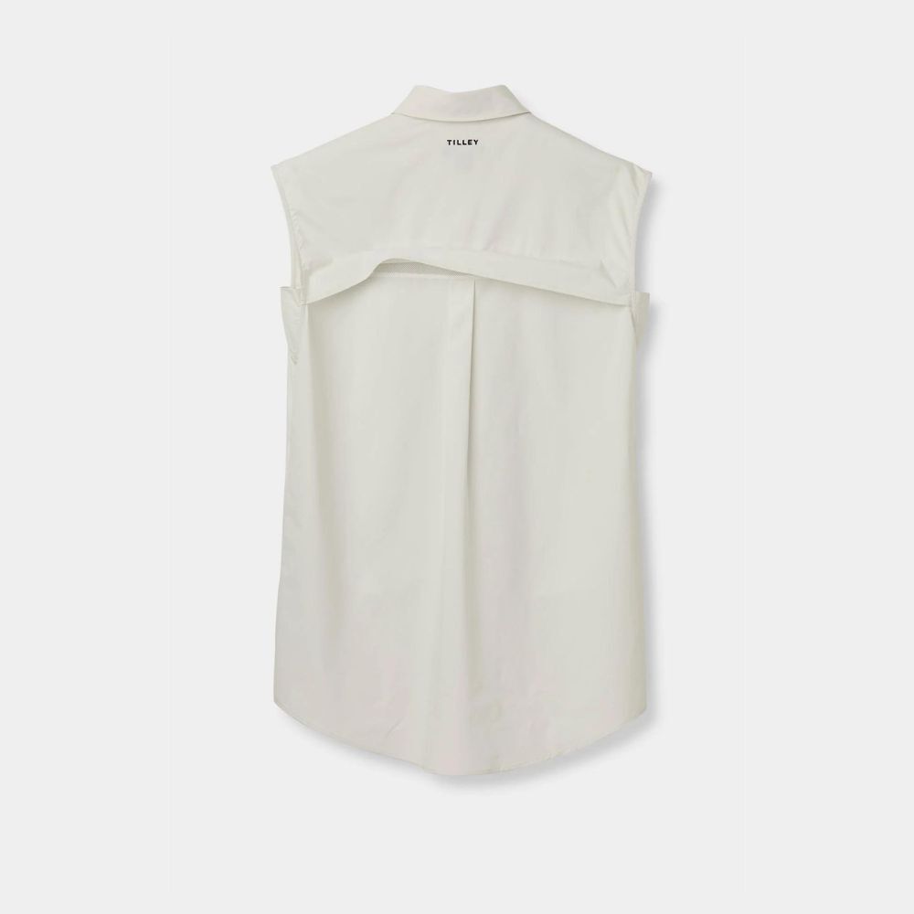 Tilley Womens Sleeveless Tech Shield Dress - S - Chalk White
