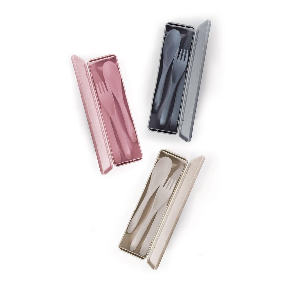 For The Earth Wheat Straw Travel Cutlery Set (Assorted)
