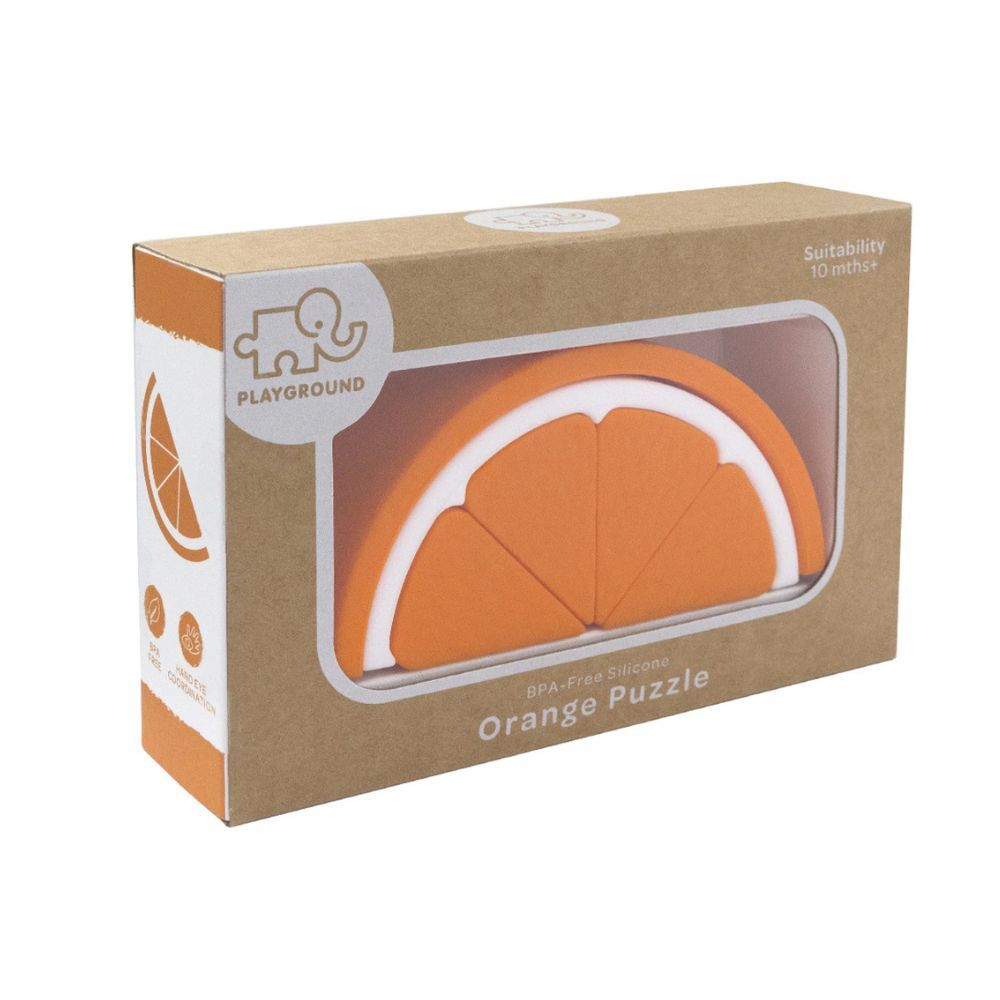 Playground BPA Free Silicone Orange Puzzle