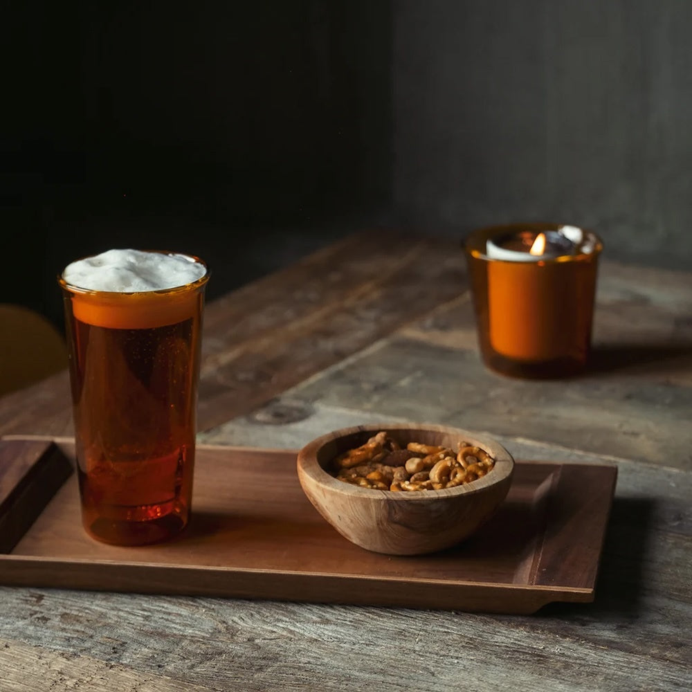 Kinto CAST Amber Double Wall Beer Glass 340ml
