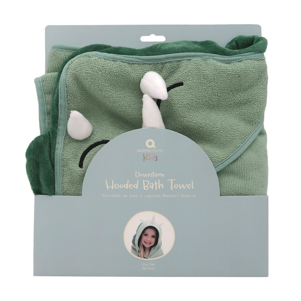 Aroma Home Downtime Hooded Towel - Dinosaur