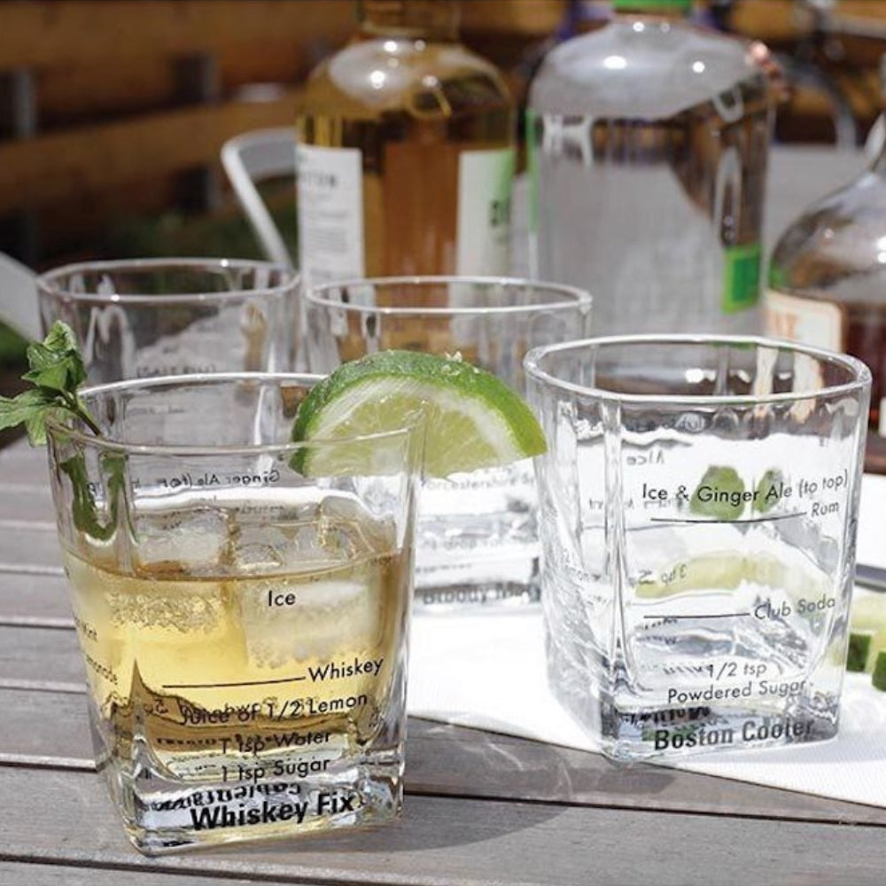 Kikkerland Bartending Glasses (Set of 4)