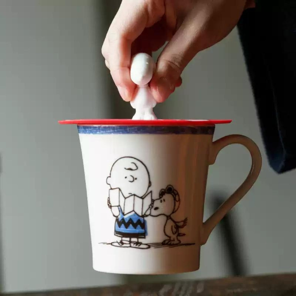 Snoopy Silicone Lid for Cup & Bowl - Red