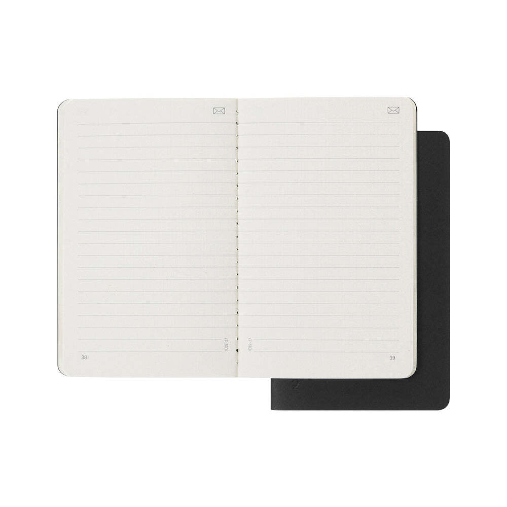 Moleskine Smart Cahier Notebook Pocket Ruled Black (Set of 2)