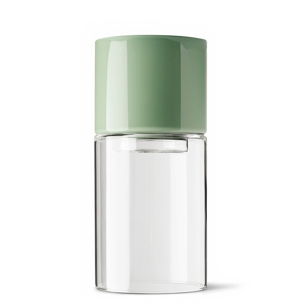 Studio Milligram Glass Flip Vase - Tall - Clear/Sage