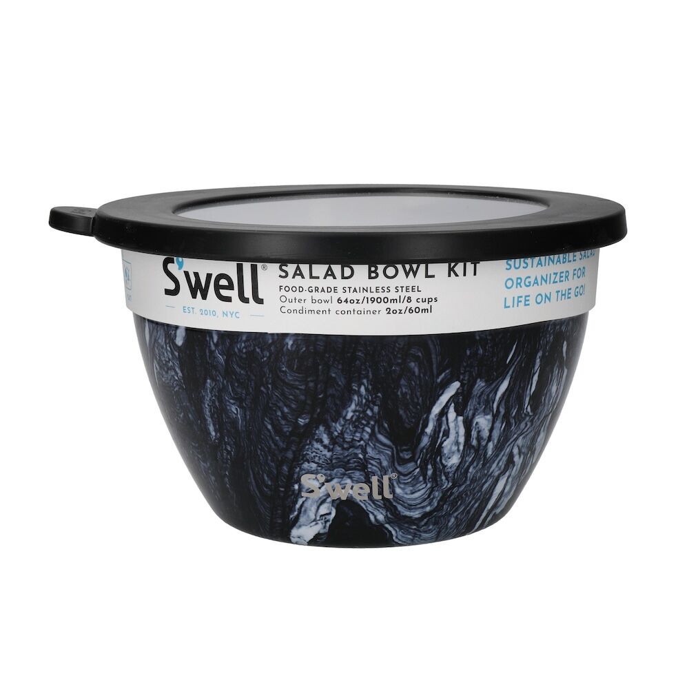 S'well Azurite Marble Salad Bowl Kit 1.9L