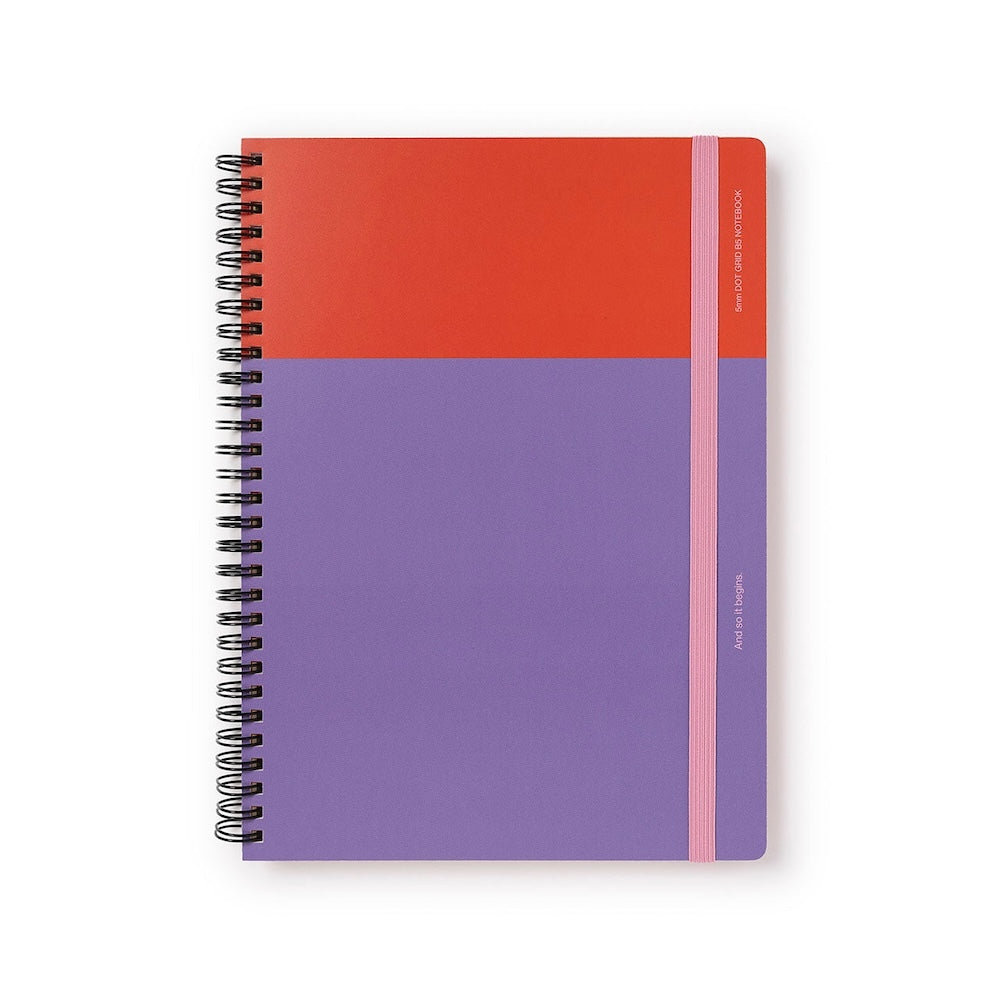 Any Day Now Bright Spiral Notebook Dot Grid B5