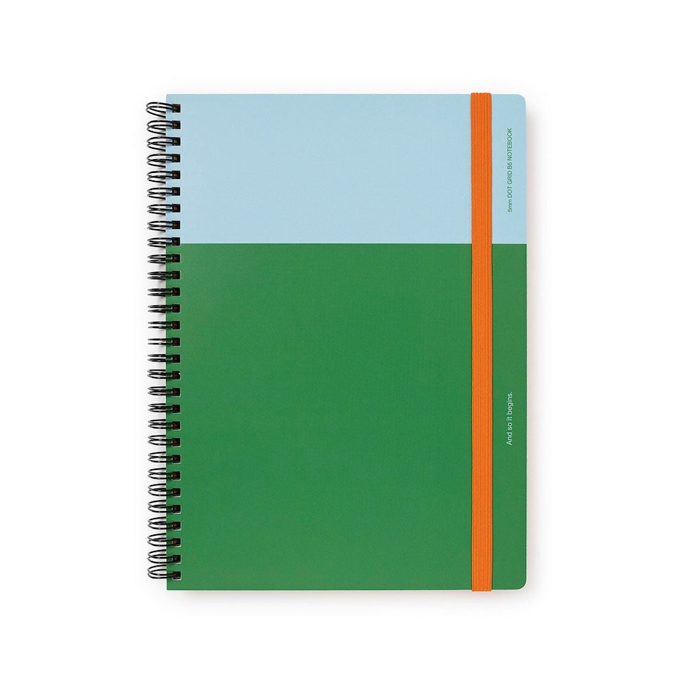 Any Day Now Bright Spiral Notebook Dot Grid B5