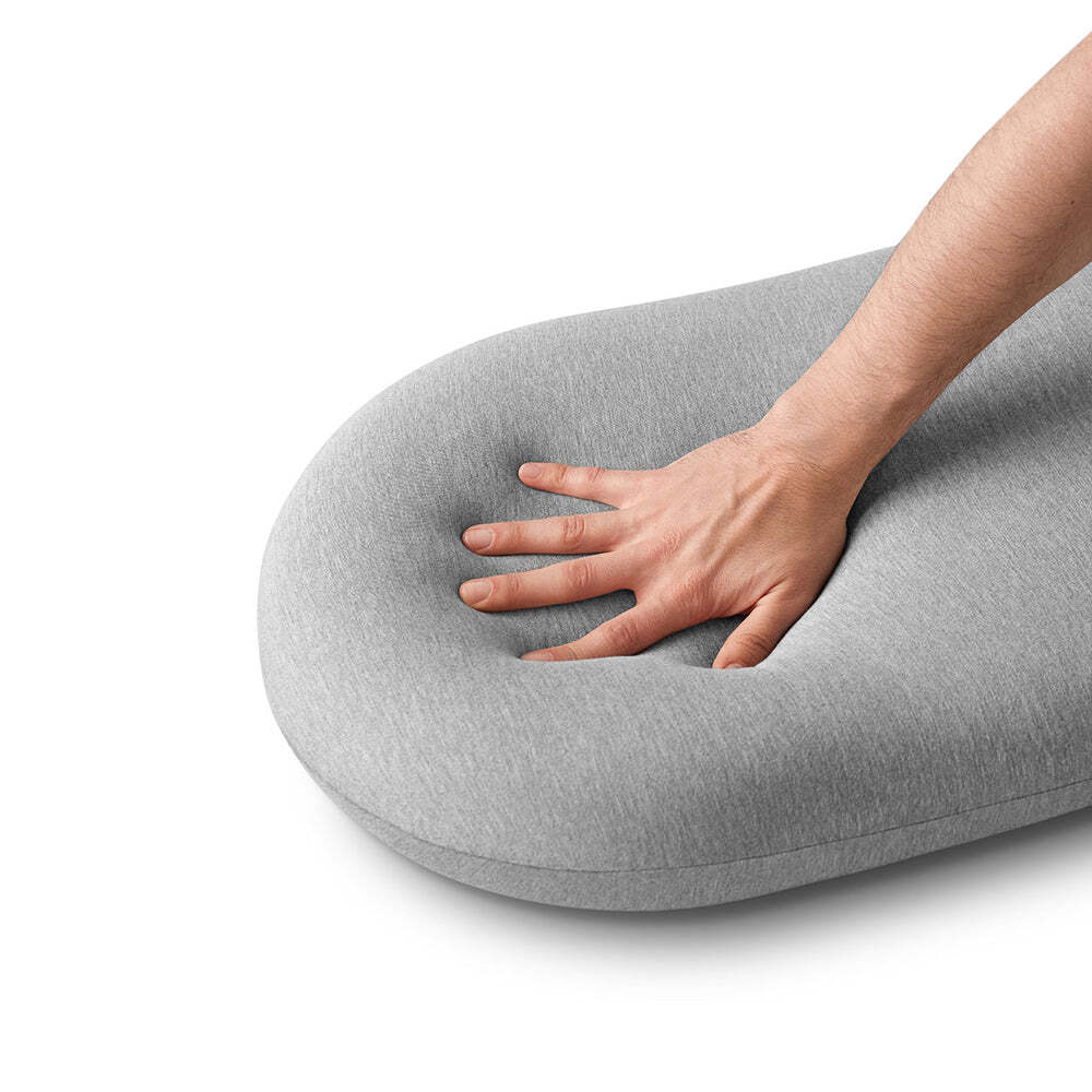 OstrichPillow Bed Memory Foam Oval Pillow Light Grey 64cm