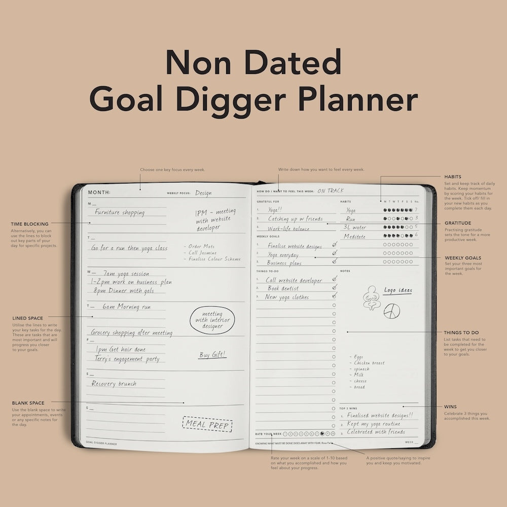 MiGoals Goal Digger Planner Pack B5
