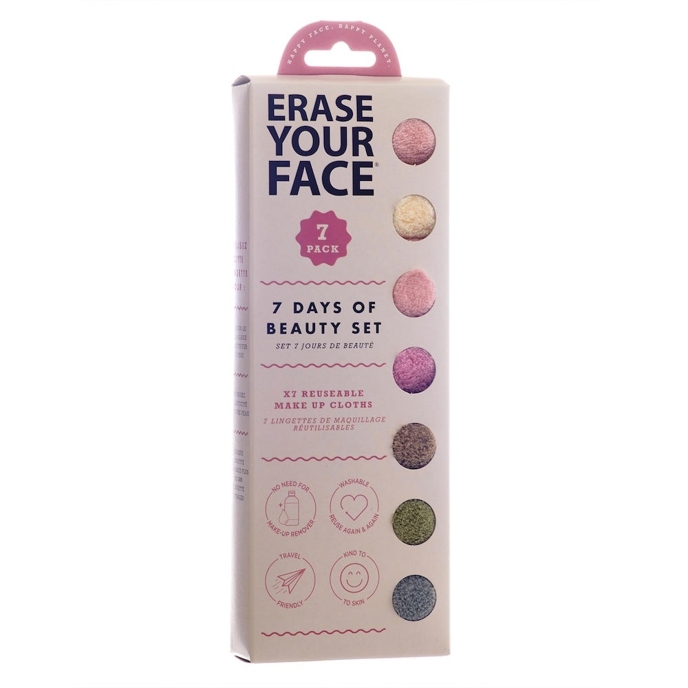 Erase your Face Make Up Removing Cloths (Set of 7) Pastels