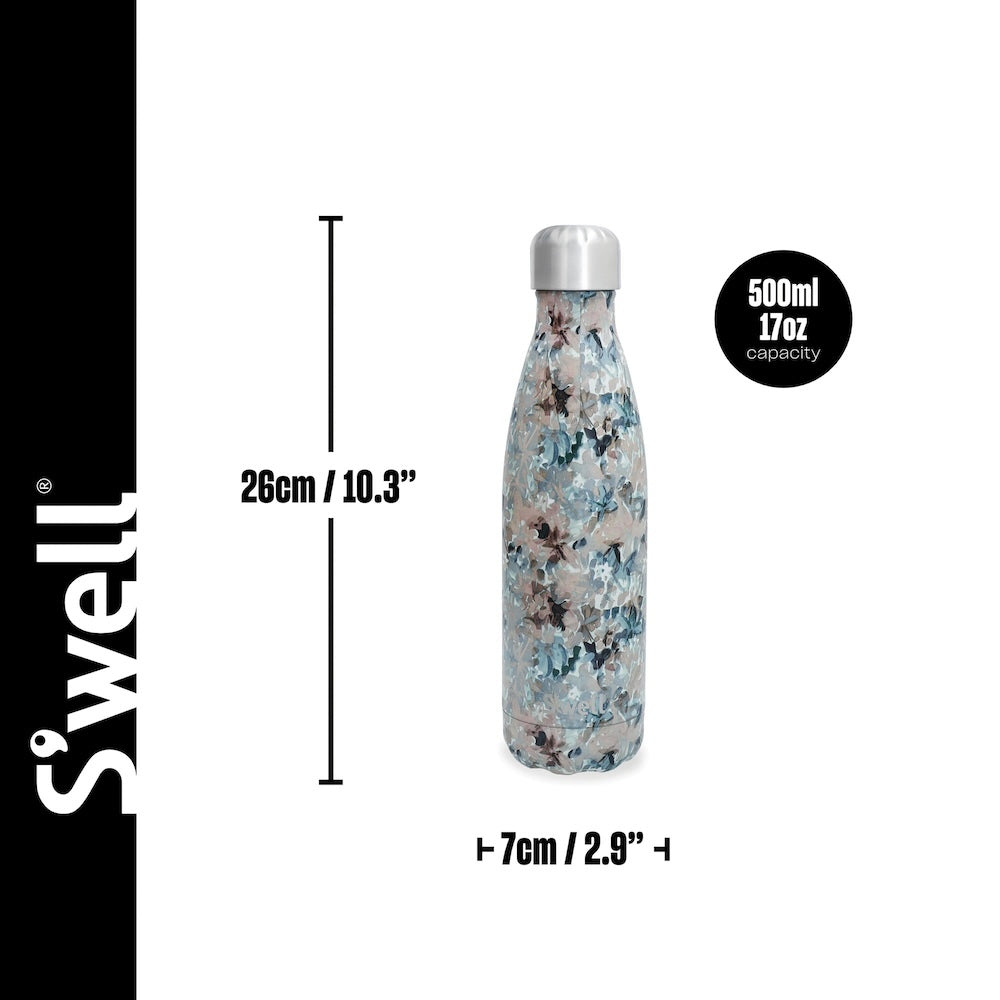 S'Well Forest Bloom Insulated Water Bottle Brown 500ml