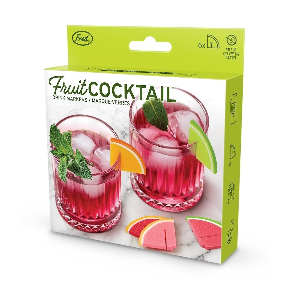 Fred Fruit Cocktail Drink Markers (Set of 6)