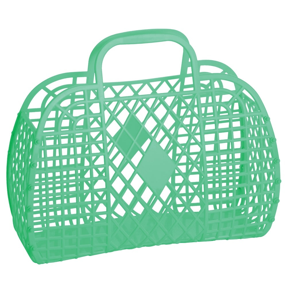 Sun Jellies Retro Large Basket Green