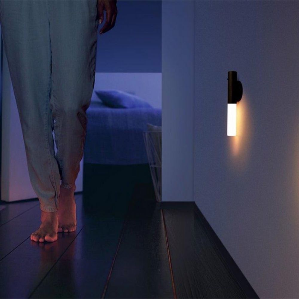 No-Drill Magnetic Walnut Motion Sensor Wall LED Light
