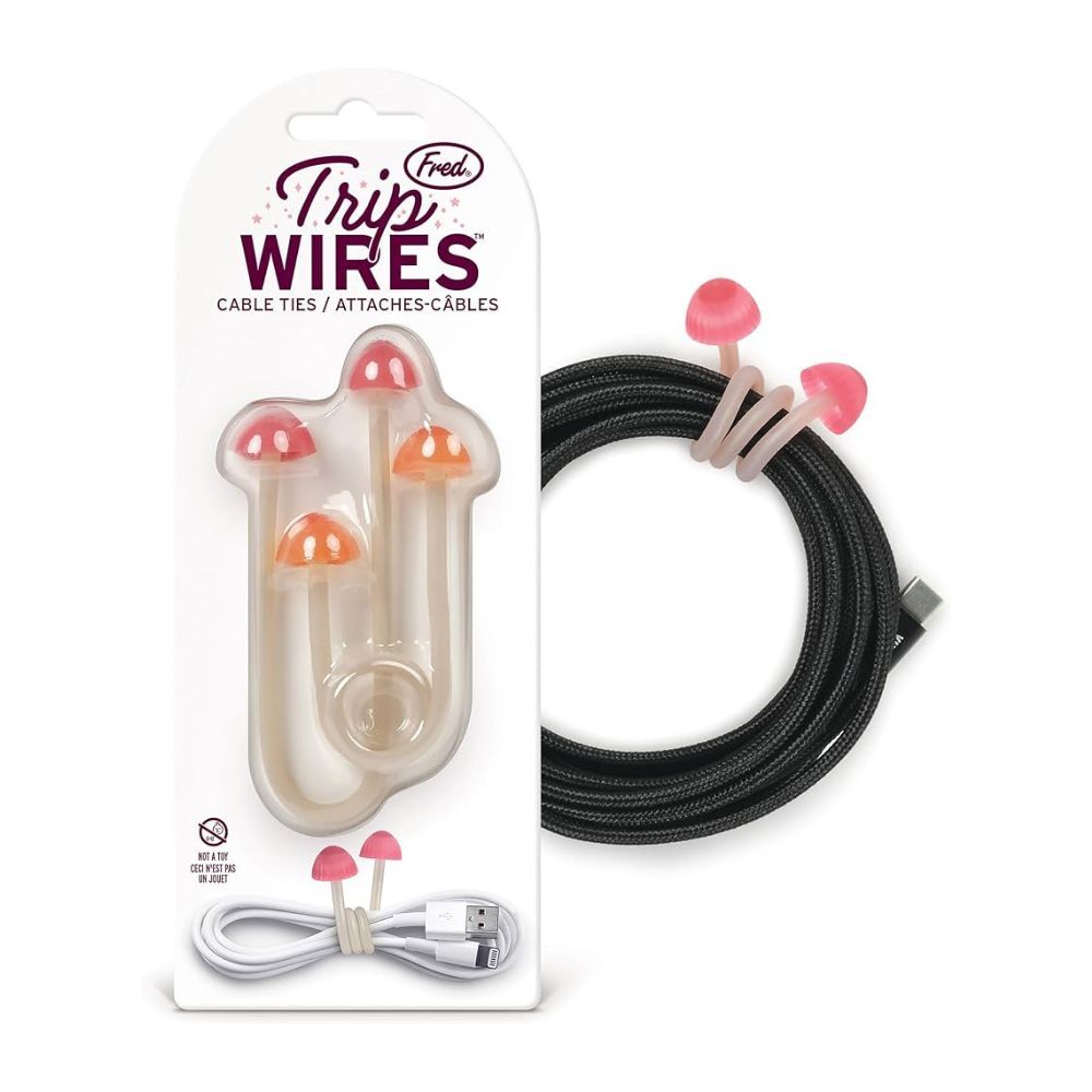 Fred Trip Wires Mushroom Cable Ties (Set of 2)