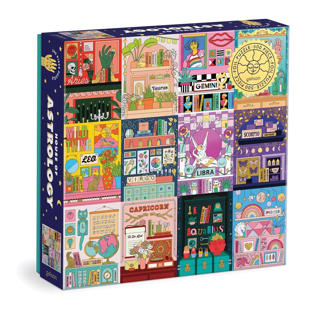 Galison House of Astrology Foil Puzzle 500 Piece